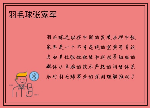 羽毛球张家军