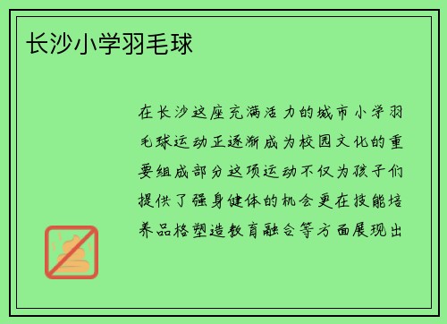 长沙小学羽毛球